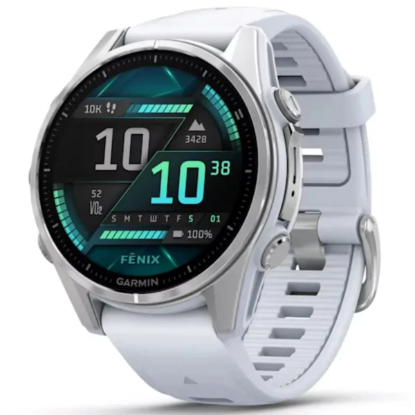 Garmin 010-02903-00 Fenix 8 Silicone Whitestone Smartwatch GPS Watch 43mm AMOLED