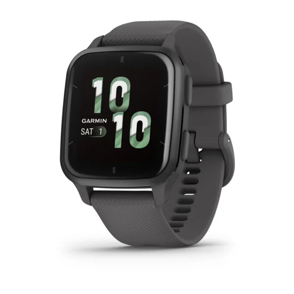 Garmin 010-02701-00 Venu Sq 2 Smartwatch Slate Aluminum Bezel with Shadow Gray Case and Silicone GPS Fitness Watch