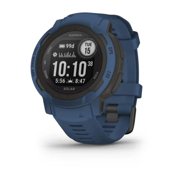 Garmin 010-02627-16 Instinct 2 Solar Smartwatch Tidal Blue GPS Watch