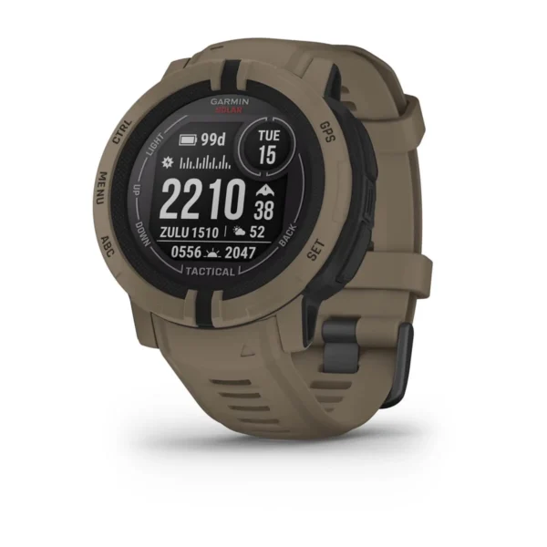 Garmin 010-02627-14 Instinct 2 Solar Tactical Edition Smartwatch Coyote Tan GPS Watch