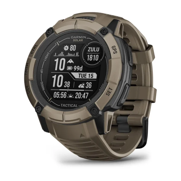 Garmin 010-02805-12 Instinct 2X Solar  Tactical Edition Tactical Edition Smartwatch Coyote Tan GPS Watch