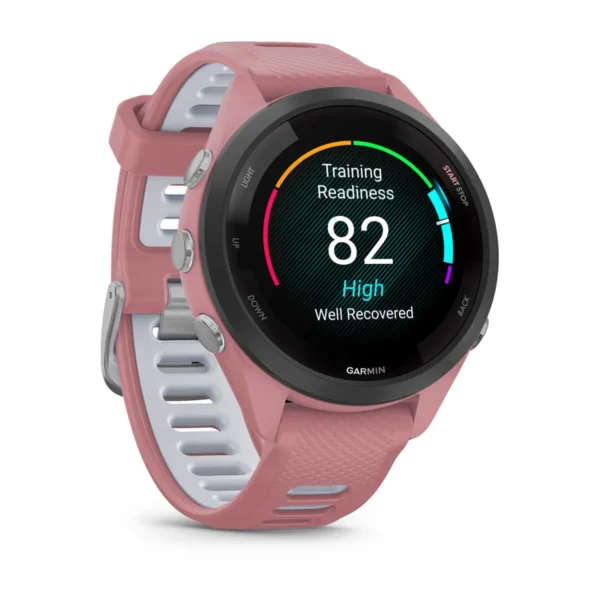 Garmin 010-02810-05 Forerunner 265S Sports Fitness Running Smartwatch Light Pink/Whitestone Silicone Watch 42mm - Image 3