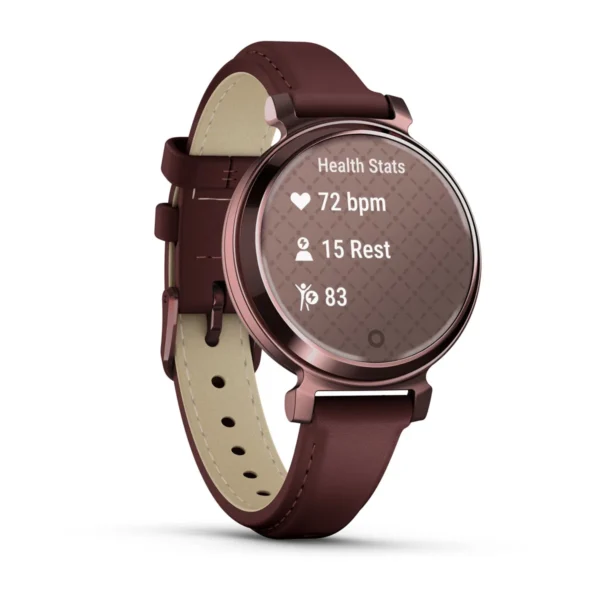 Garmin 010-02839-03 Lily 2 Classic Fitness Tracking Smartwatch Mulberry Leather Watch - Image 3