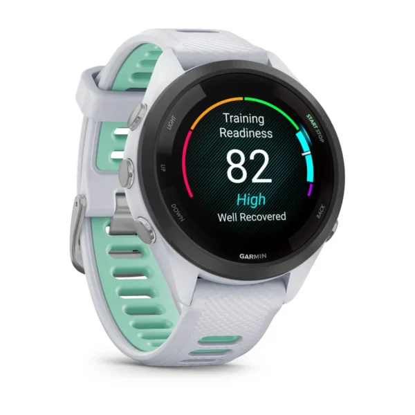 Garmin 010-02810-04 Forerunner 265S Sports Fitness Running Smartwatch Whitestone/Neo Tropic Silicone Watch 42mm - Image 2