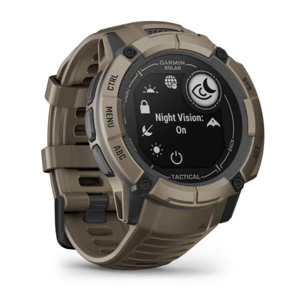 Garmin 010-02805-12 Instinct 2X Solar  Tactical Edition Tactical Edition Smartwatch Coyote Tan GPS Watch - Image 2