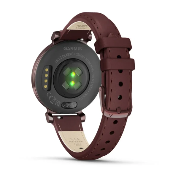 Garmin 010-02839-03 Lily 2 Classic Fitness Tracking Smartwatch Mulberry Leather Watch - Image 5