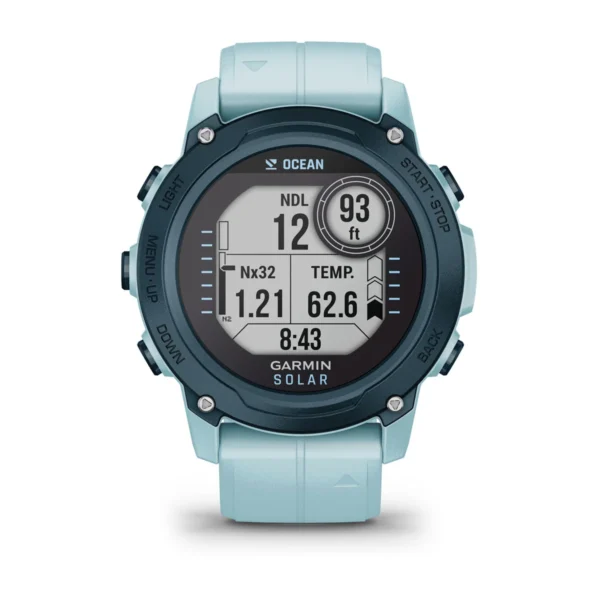 Garmin 010-02604-04 Descent G1 Solar Smartwatch Ocean Edition Azure Diving Watch - Image 2