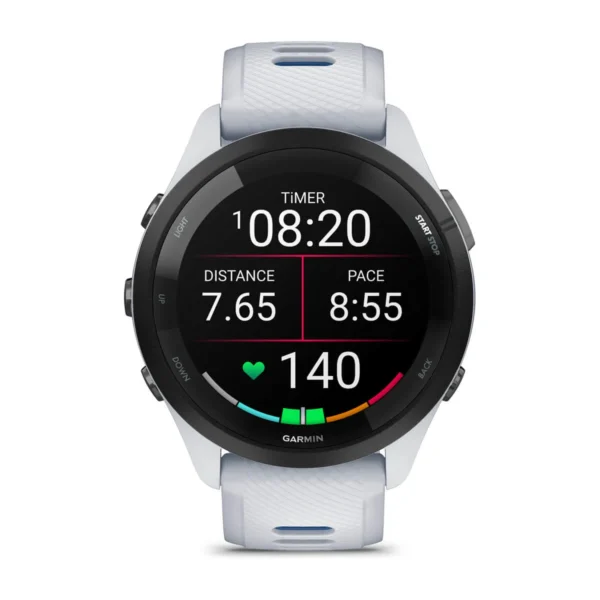 Garmin 010-02810-01 Forerunner 265 Sports Fitness Running Smartwatch Whitestone Silicone Watch 46mm - Image 3