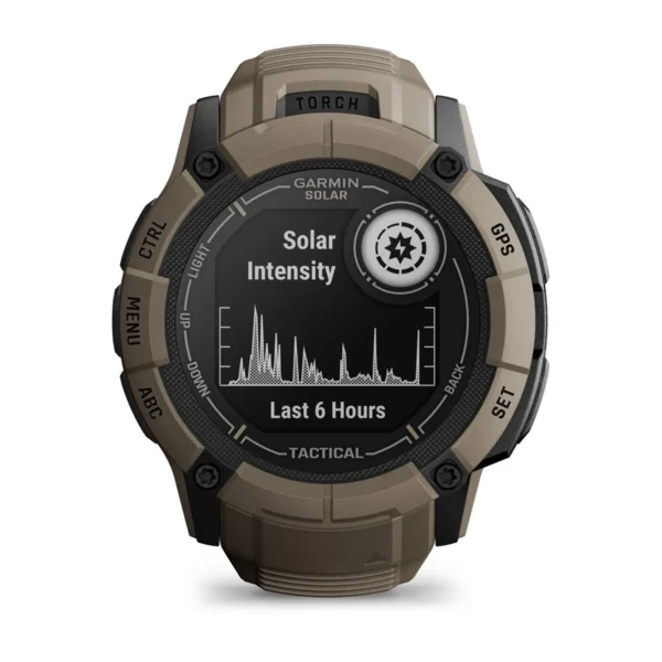 Garmin 010-02805-12 Instinct 2X Solar  Tactical Edition Tactical Edition Smartwatch Coyote Tan GPS Watch - Image 3