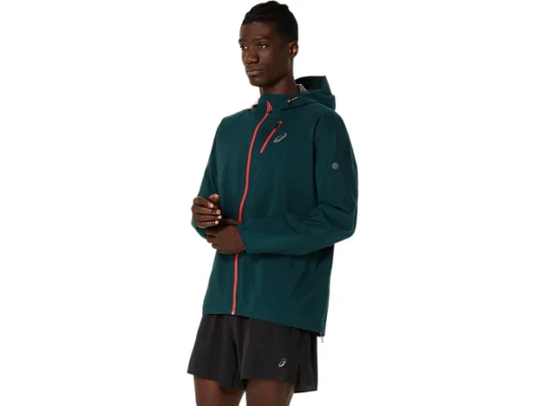 ASICS 2011D265.300 Men's Fujitrail Elite Waterproof Saxon Green Full Zip Trail Running Jacket - Image 10