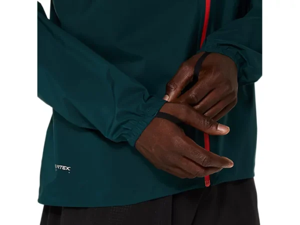 ASICS 2011D265.300 Men's Fujitrail Elite Waterproof Saxon Green Full Zip Trail Running Jacket - Image 7