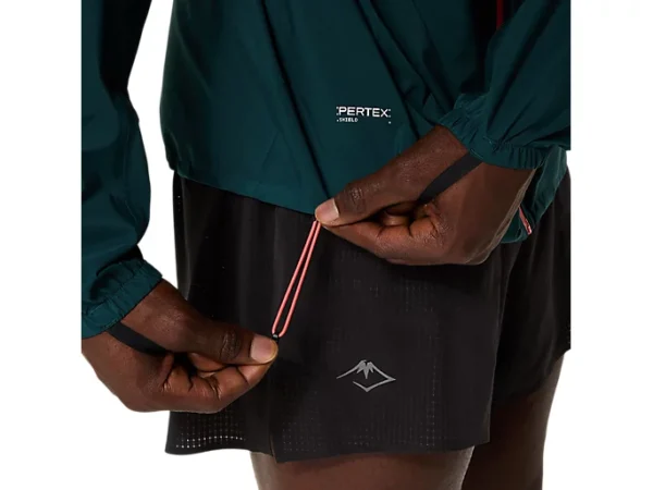 ASICS 2011D265.300 Men's Fujitrail Elite Waterproof Saxon Green Full Zip Trail Running Jacket - Image 6