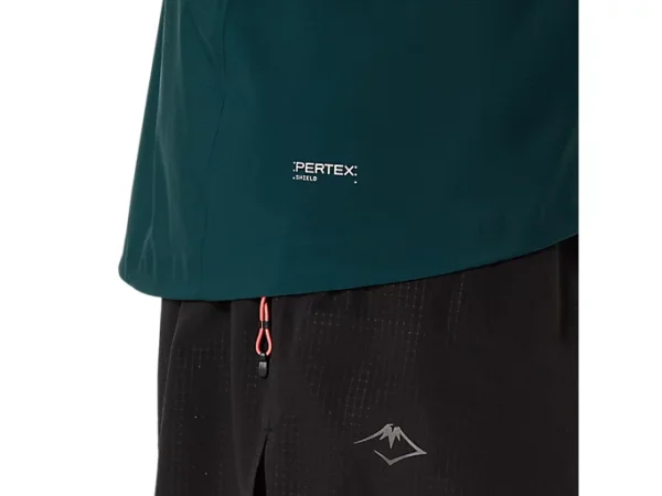 ASICS 2011D265.300 Men's Fujitrail Elite Waterproof Saxon Green Full Zip Trail Running Jacket - Image 5