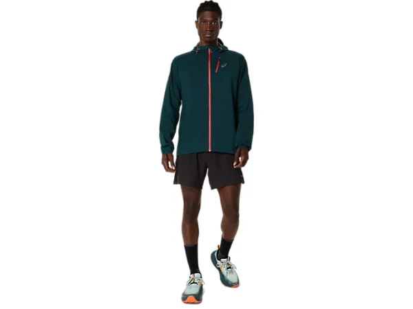 ASICS 2011D265.300 Men's Fujitrail Elite Waterproof Saxon Green Full Zip Trail Running Jacket - Image 2