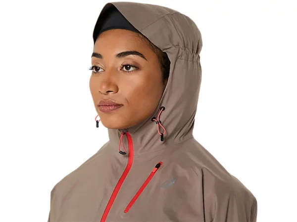 ASICS 2012D202.020 Women's Fujitrail Elite Waterproof Full Zip Trail Running Jacket - Image 4