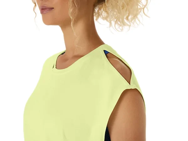ASICS 2032D145.751 Women's Nagino Flex Sleeveless Huddle Yellow Training Running Top - Image 9