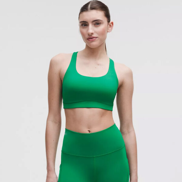 Lululemon Women's Energy Medium Support Raceway Green Sports Bra