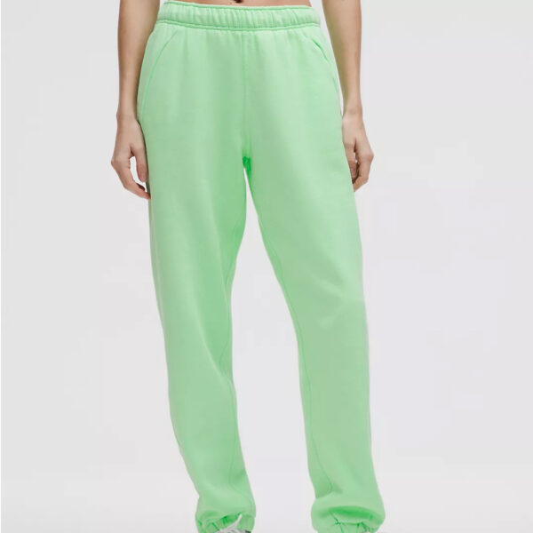 Lululemon Women's Scuba Mid-Rise Oversized Citra Lime Jogger Pants