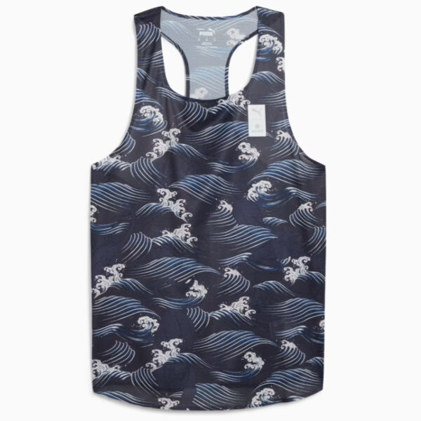 PUMA 526956_16 Men's PUMA x SAYSKY New Navy Graphic Singlet Running Top