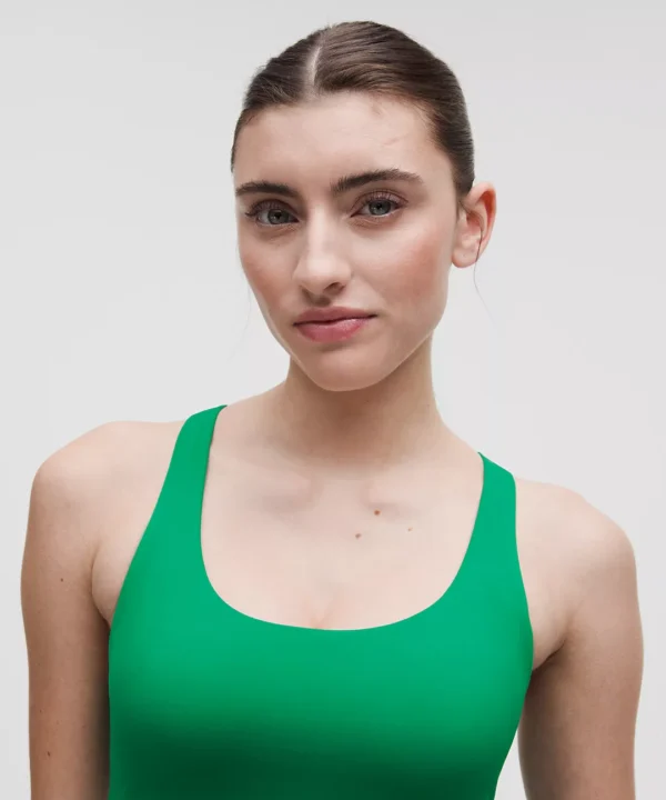 Lululemon Women's Energy Medium Support Raceway Green Sports Bra - Image 3