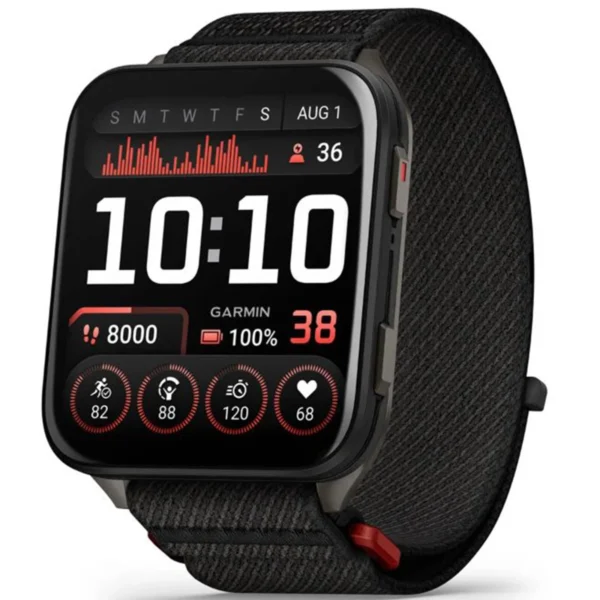 Garmin 010-02980-00 Venu X1 Black ComfortFit Nylon Band Smartwatch Fitness Watch