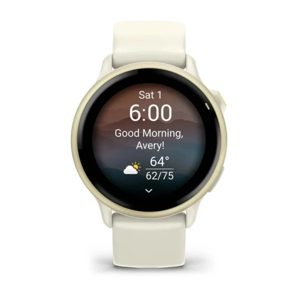 Garmin 010-02985-01 Vivoactive 6 Lunar Gold w/Bone Band Smartwatch Fitness Watch - Image 4