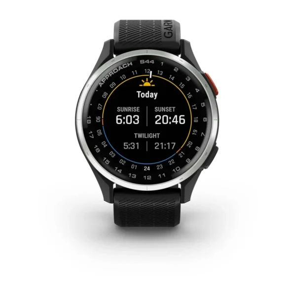 Garmin 010-03009-00 Approach S44 Golf GPS Smartwatch Black Silicone Watch - Image 5