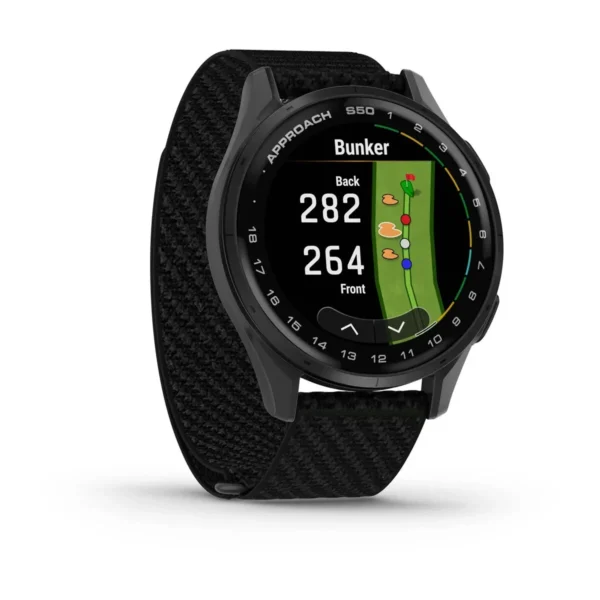 Garmin 010-03010-00 Approach S50 Golf Smartwatch Black ComfortFit Nylon Watch - Image 2