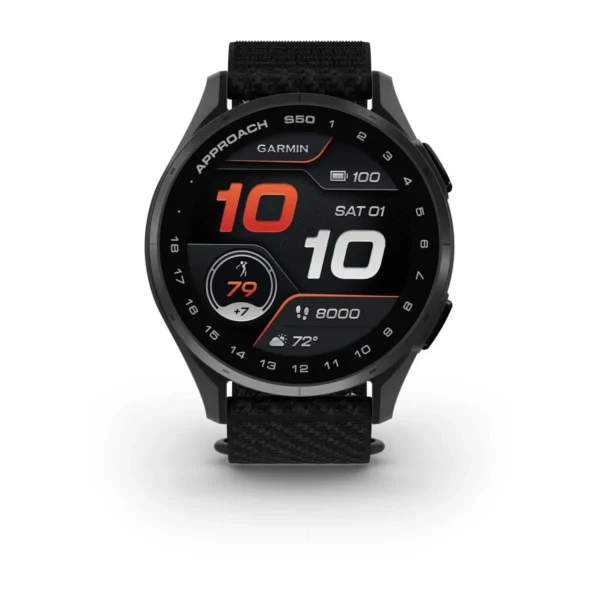 Garmin 010-03010-00 Approach S50 Golf Smartwatch Black ComfortFit Nylon Watch - Image 3
