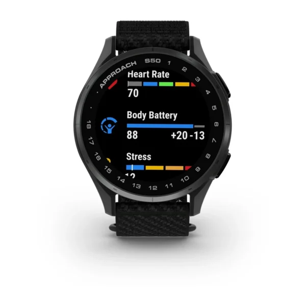 Garmin 010-03010-00 Approach S50 Golf Smartwatch Black ComfortFit Nylon Watch - Image 4