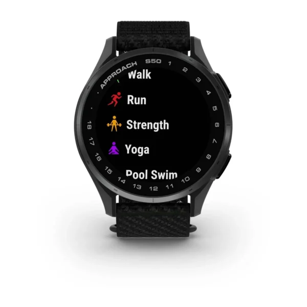Garmin 010-03010-00 Approach S50 Golf Smartwatch Black ComfortFit Nylon Watch - Image 5