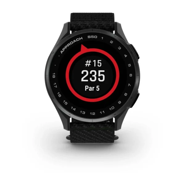 Garmin 010-03010-00 Approach S50 Golf Smartwatch Black ComfortFit Nylon Watch - Image 8