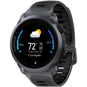 Coros Pace 4 AMOLED GPS Aluminum Series Sport Smart Watch - Black Crystal Silicone