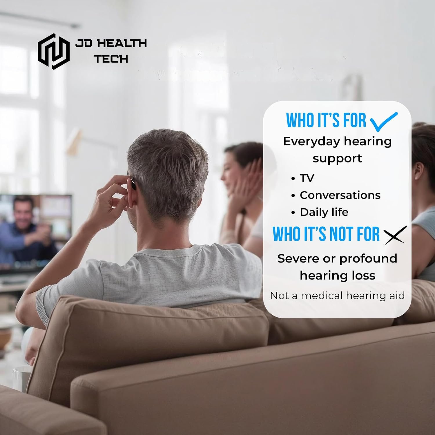 Rechargeable Hearing Aids for Seniors 16 Channel Noise Reduction Sound Amplifier - Image 24