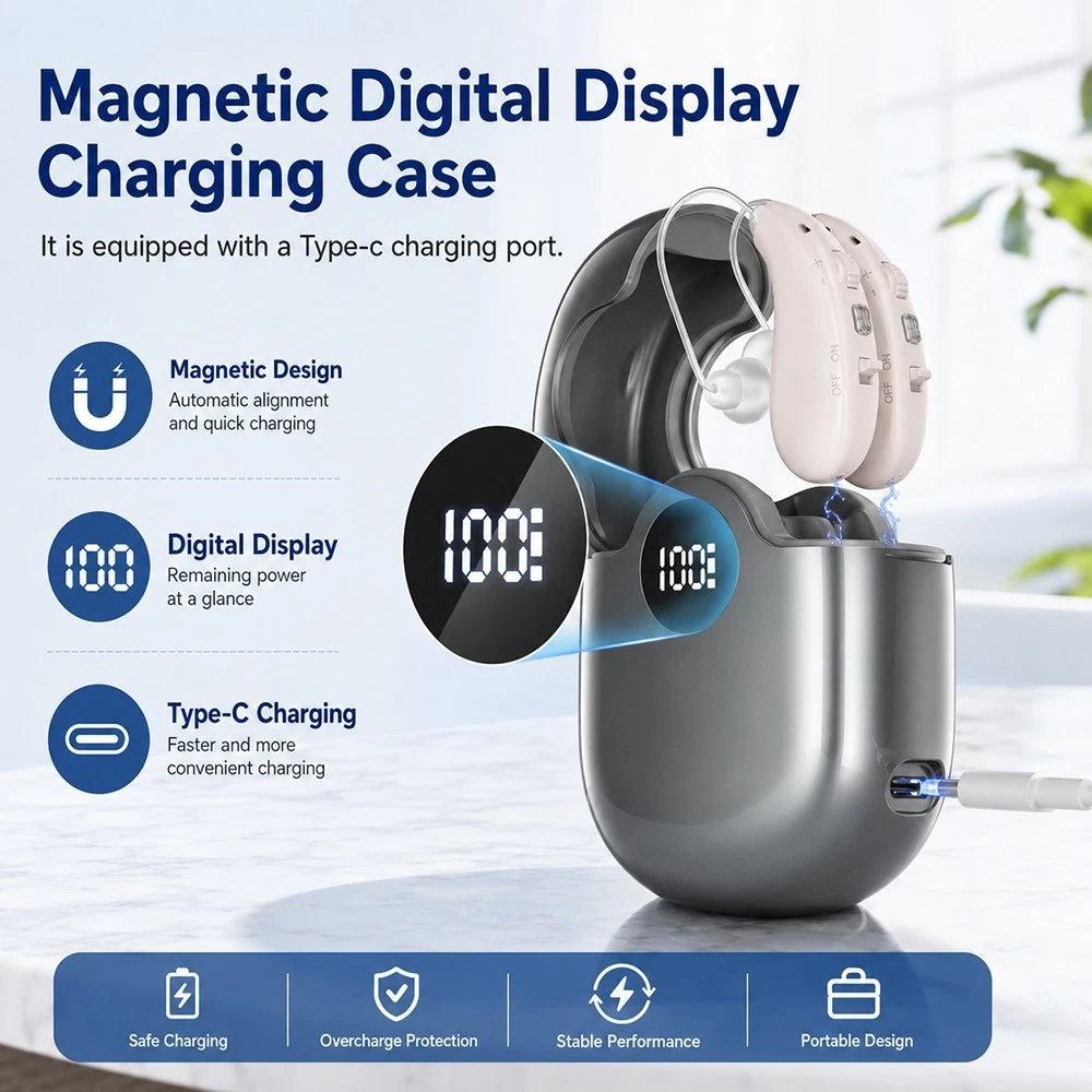 Rechargeable Hearing Aids for Seniors 16 Channel Noise Reduction Sound Amplifier - Image 9